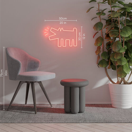Keith Haring Barking Dog neon light
